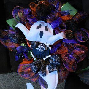 Halloween ghost wreath